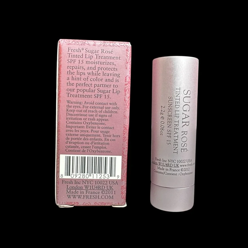 Fresh Sugar Rose Tinted Lip Treatment Sunscreen SPF 15 Mini 2.2g 0.08oz NIB